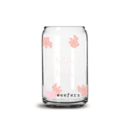 Boho Mama 16oz Libbey Glass Can UV DTF or Sublimation Wrap - Decal - Weefers