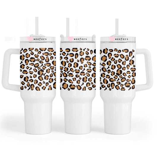 Brown Cheetah Print 40oz Tumbler UV DTF or Sublimation Wrap - Decal - Weefers