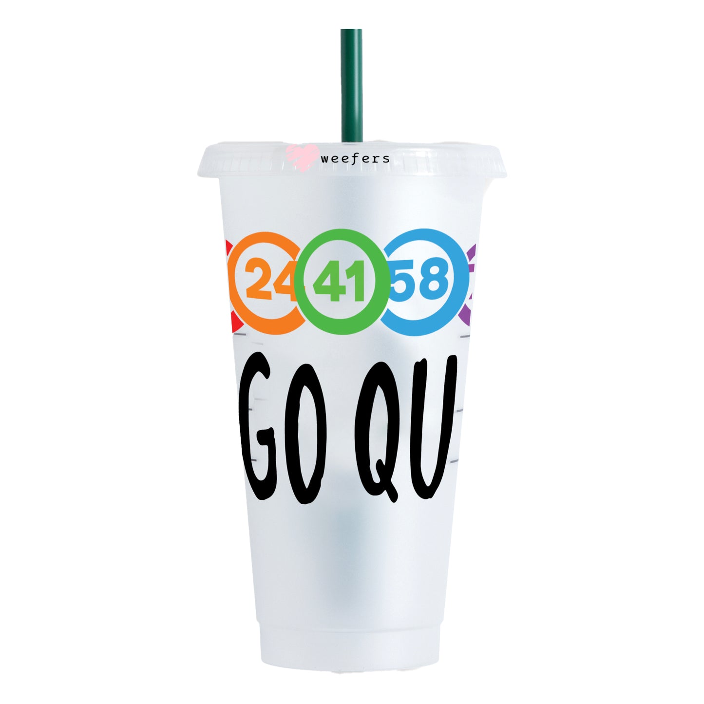 Bingo Queen 24oz UV DTF Cold Cup Wrap - Ready to apply Decal - Weefers