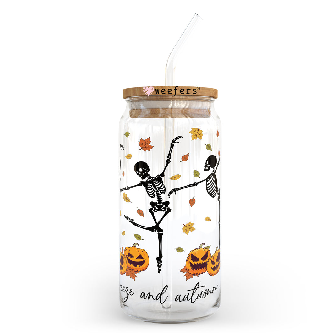 Fall Breeze and Autumn Breeze 20oz Libbey Glass Can, 34oz Hip Sip, 40oz Tumbler UVDTF or Sublimation Decal Transfer