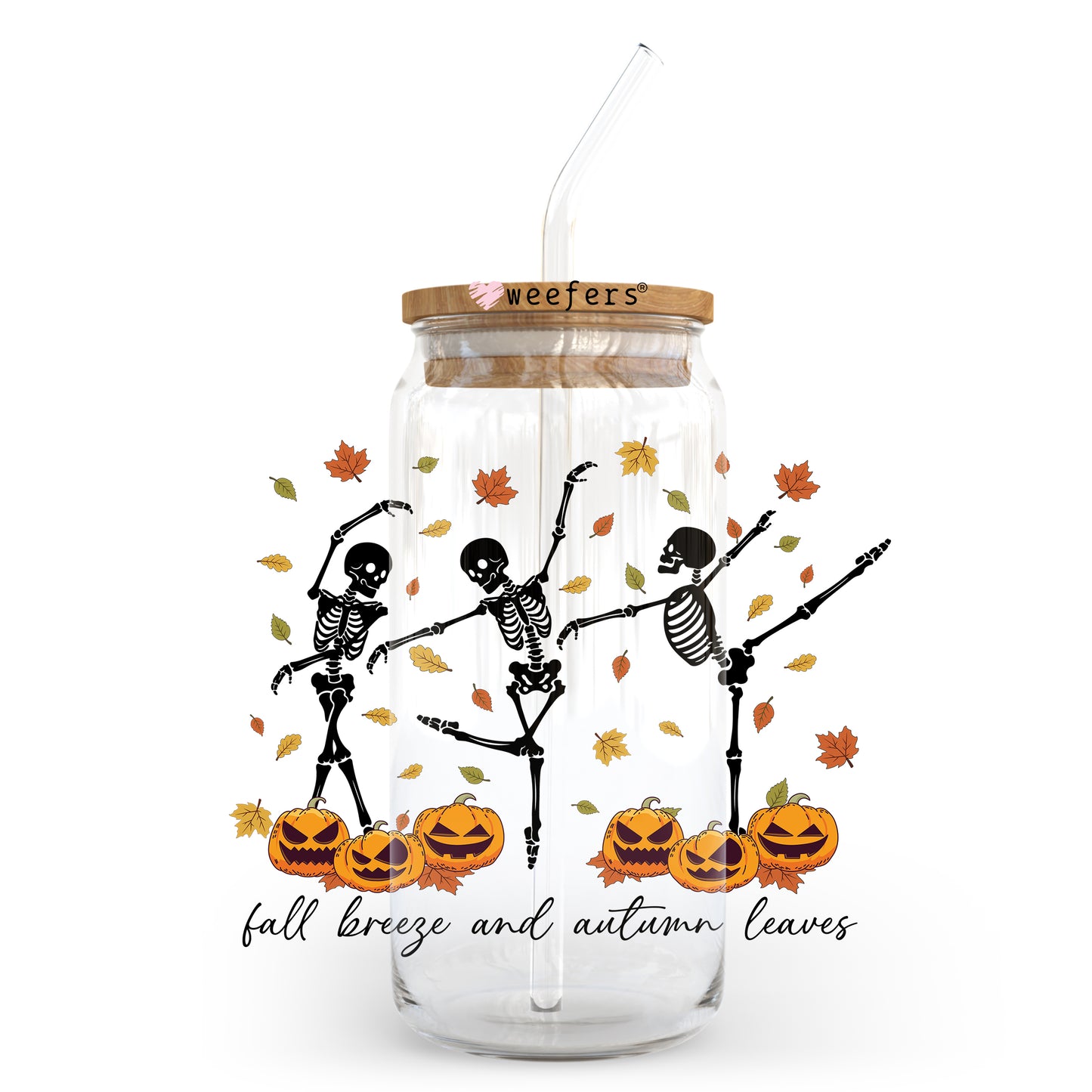 Fall Breeze and Autumn Breeze 20oz Libbey Glass Can, 34oz Hip Sip, 40oz Tumbler UV DTF or Sublimation Decal Transfer - Weefers