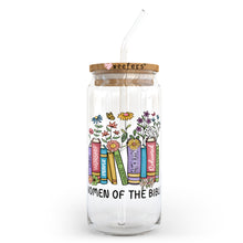Load image into Gallery viewer, Women of the Bible 20oz Libbey Glass Can, 34oz Hip Sip, 40oz Tumbler UVDTF or Sublimation Decal Transfer
