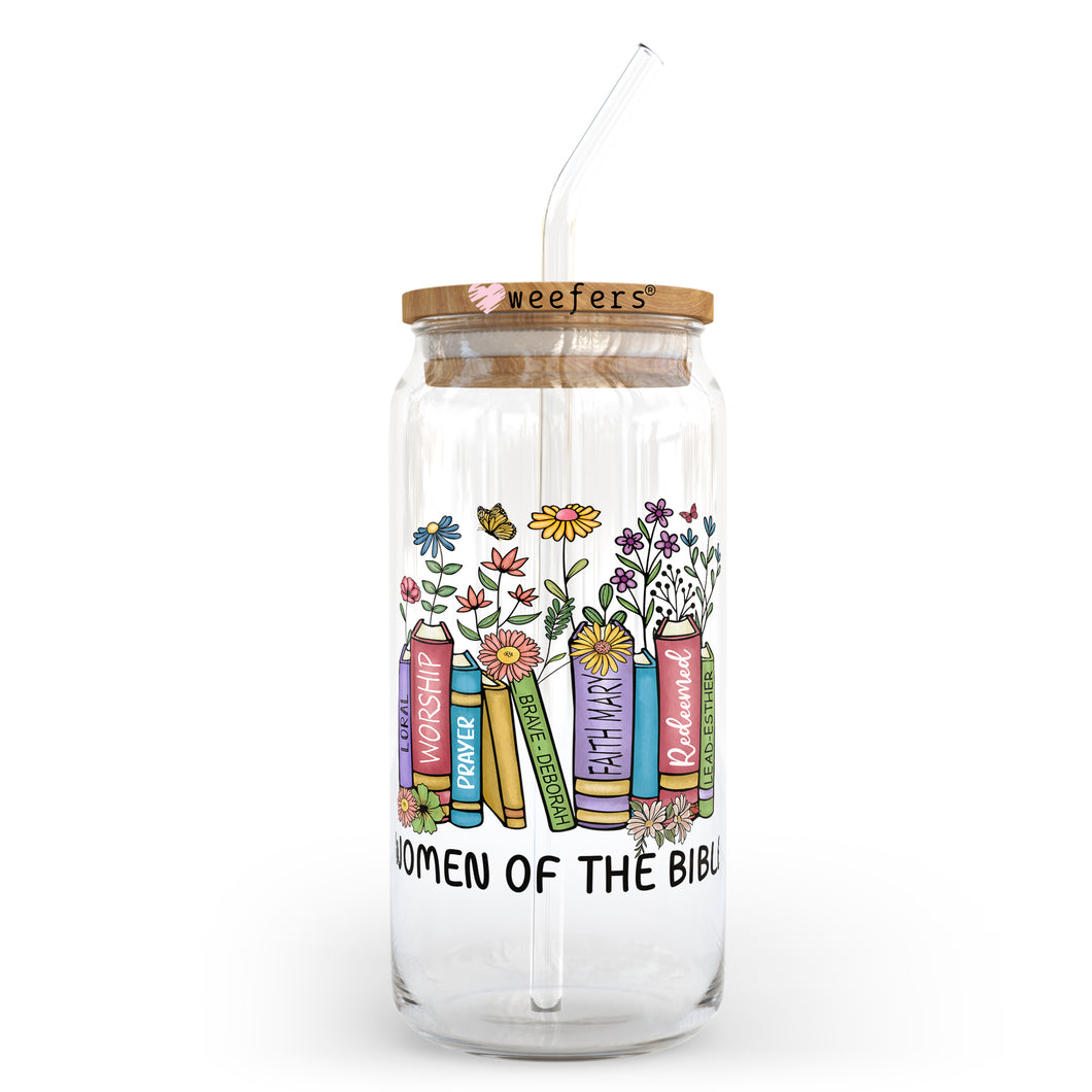 Women of the Bible 20oz Libbey Glass Can, 34oz Hip Sip, 40oz Tumbler UVDTF or Sublimation Decal Transfer