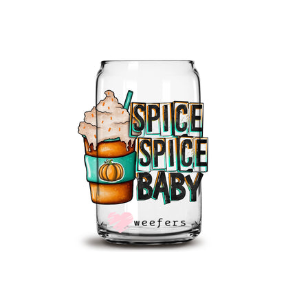 Spice Spice Baby 16oz Libbey Glass Can UV DTF or Sublimation Wrap - Decal - Weefers