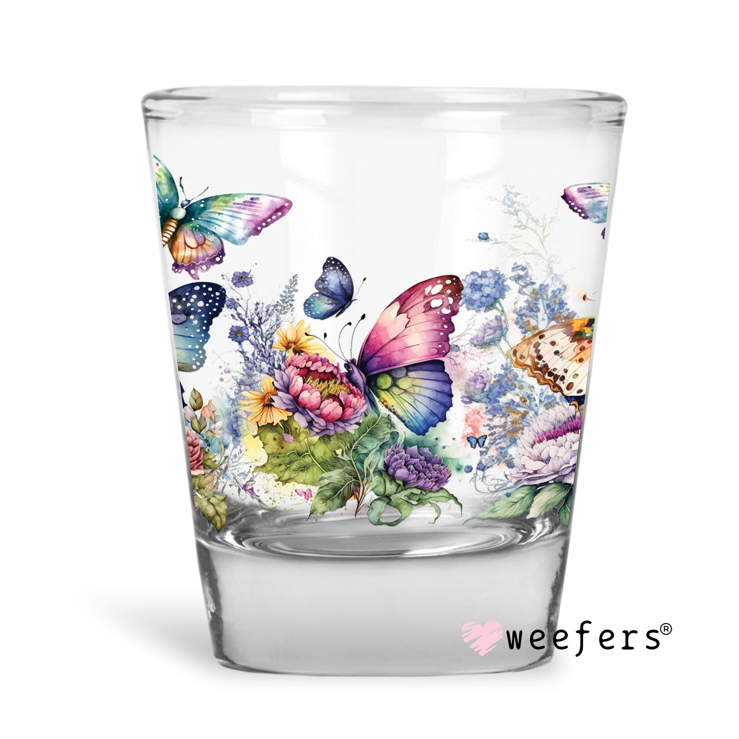 Butterfly Dreams Shot Glass Short UV DTF or Sublimation Wrap - Decal - Weefers