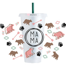 Load image into Gallery viewer, Mama Bear NO HOLE 24oz Cold Cup UV-DTF Wrap - Ready to apply Wrap
