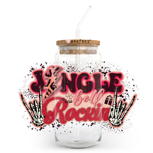 Jingle Bell Rockin' 20oz Libbey Glass Can, 34oz Hip Sip, 40oz Tumbler UV DTF or Sublimation Decal Transfer - Weefers