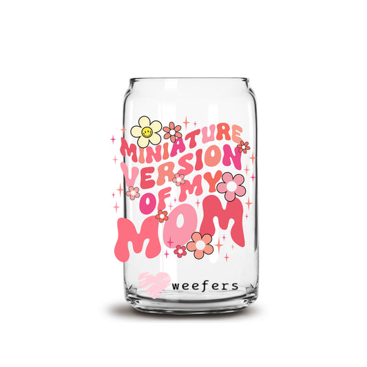 Miniature Version of Mom 16oz Libbey Glass Can UV DTF or Sublimation Cup Wrap - Decal Transfer - Weefers