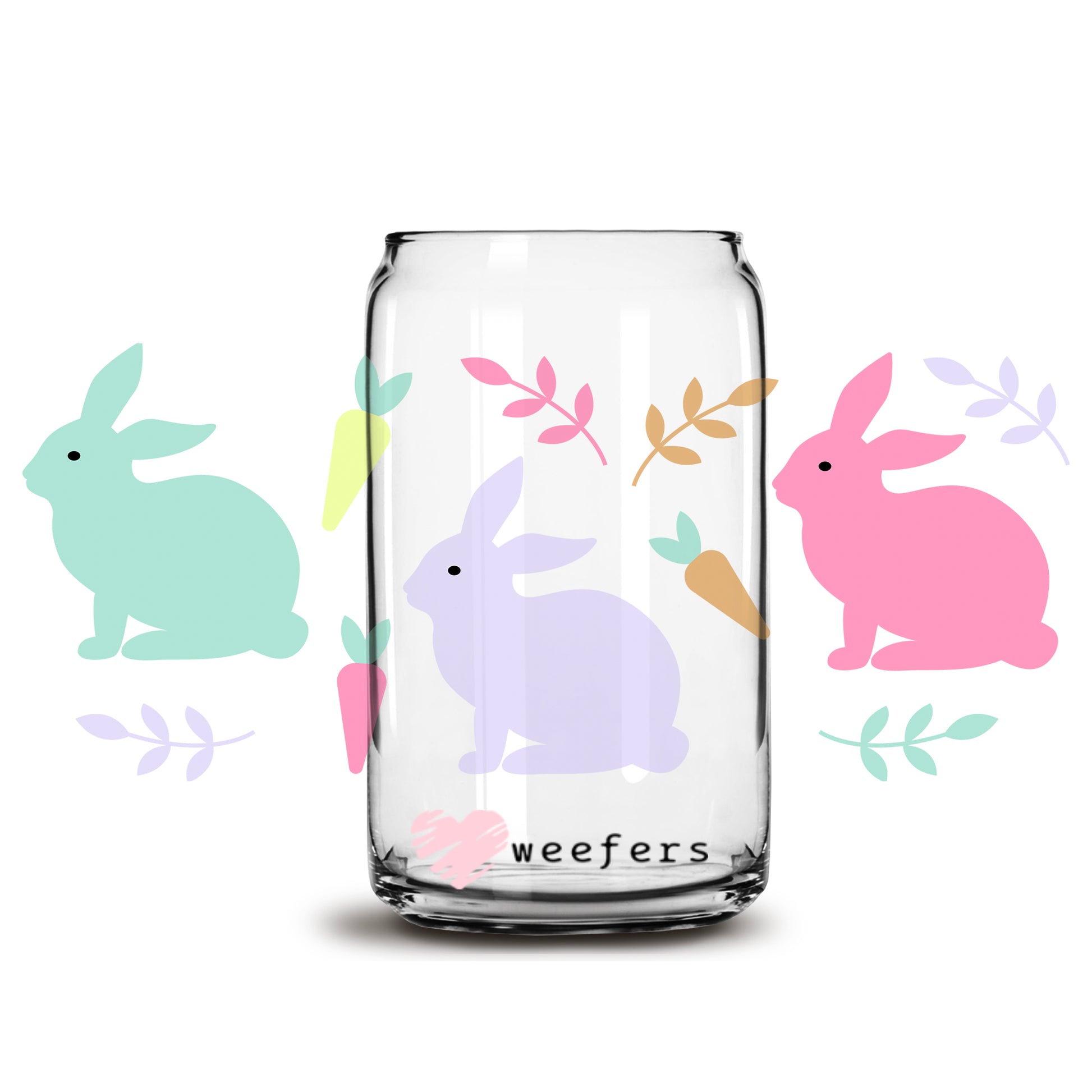 Easter Bunnies 1 Libbey Glass Can Wrap UV DTF Sublimation Transfers - Weefers