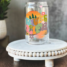 Load image into Gallery viewer, a glass jar with the words happy on it
