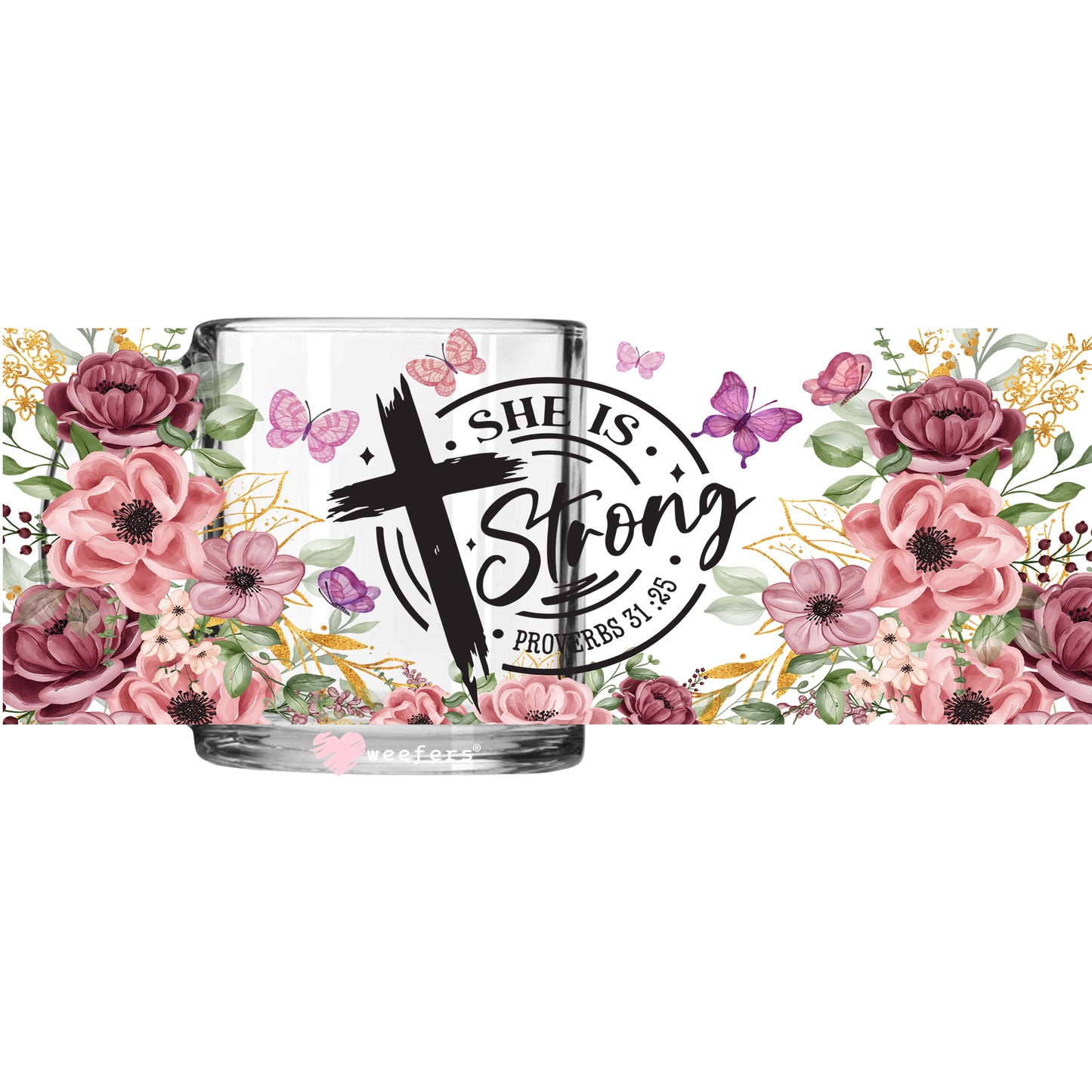 She is Strong Christian 11oz Coffee Mug UV DTF or Sublimation Wrap - Decal - Weefers