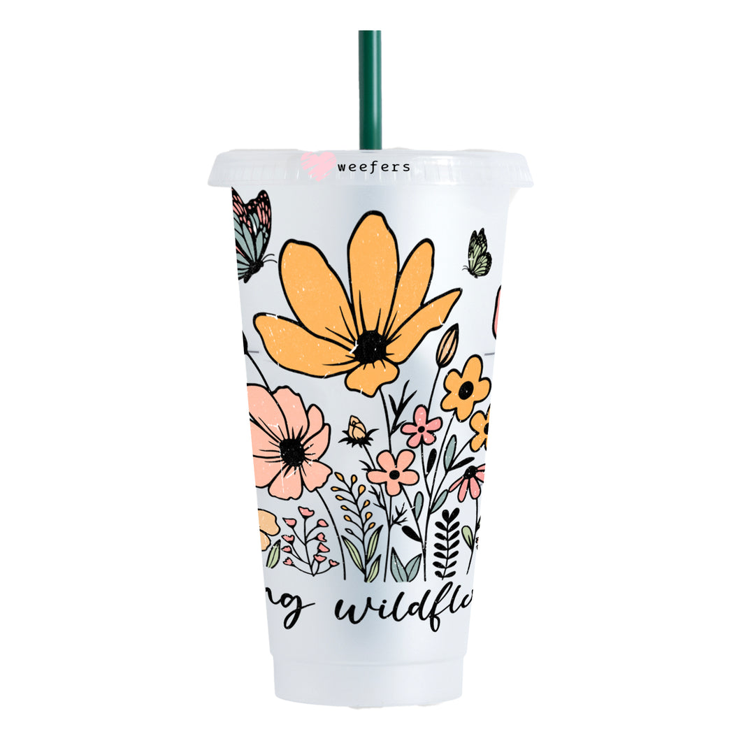 Raising Wildflowers 24oz UV-DTF Cold Cup Wrap - Ready to apply Wrap