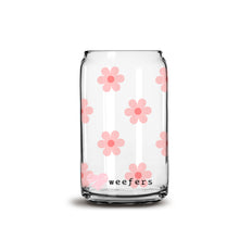 Load image into Gallery viewer, Small Pink Daisies 16oz Libbey Glass Can UV-DTF or Sublimation Wrap - Decal
