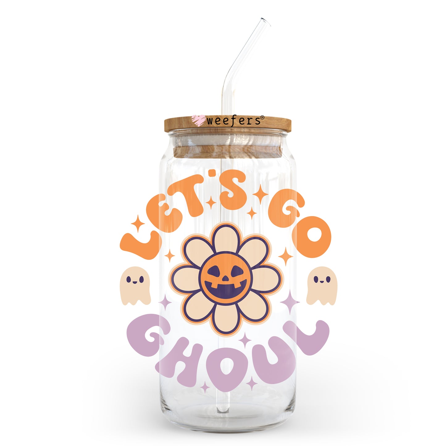 Let's Go Ghouls Halloween 20oz Libbey Glass Can, 34oz Hip Sip, 40oz Tumbler UV DTF or Sublimation Decal Transfer - Weefers