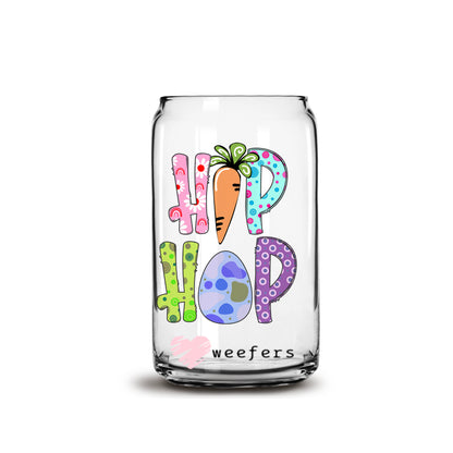 Hip Hop Easter 16oz Libbey Glass Can UV DTF or Sublimation Cup Wrap - Decal Transfer - Weefers