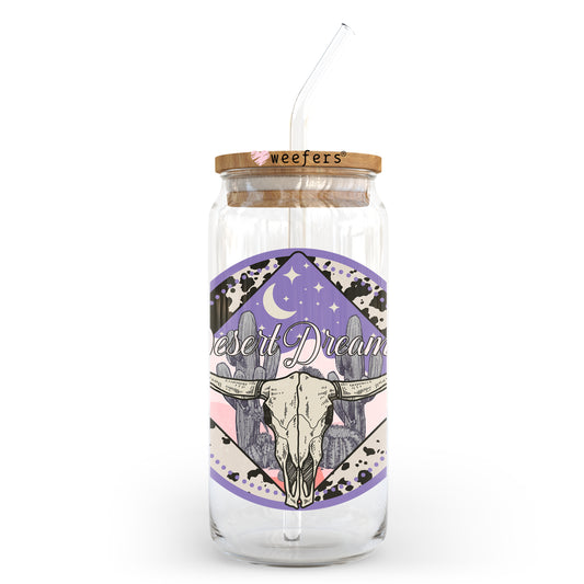Desert Dreamer 20oz Libbey Glass Can UV DTF or Sublimation Wrap - Decal Transfer Weefers