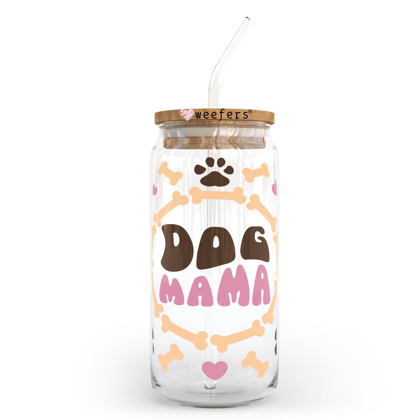 Dog Mama 20oz Libbey Glass Can, 34oz Hip Sip, 40oz Tumbler UV DTF or Sublimation Decal Transfer - Weefers