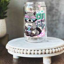 Load image into Gallery viewer, Funny Cute But Feral 16oz Libbey Glass Can UV-DTF or Sublimation Wrap - Decal
