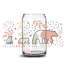 Load image into Gallery viewer, a glass jar with a bear and cub on it
