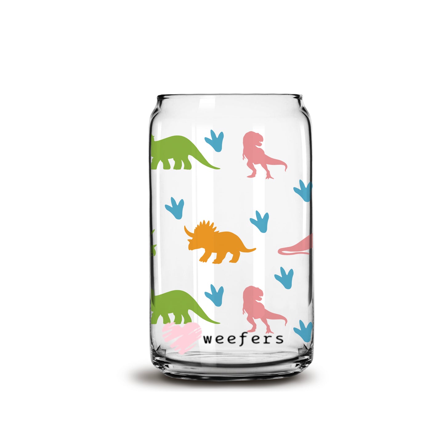 Dinosaurs Libbey Glass Can Wrap UV DTF Sublimation Transfers - Weefers