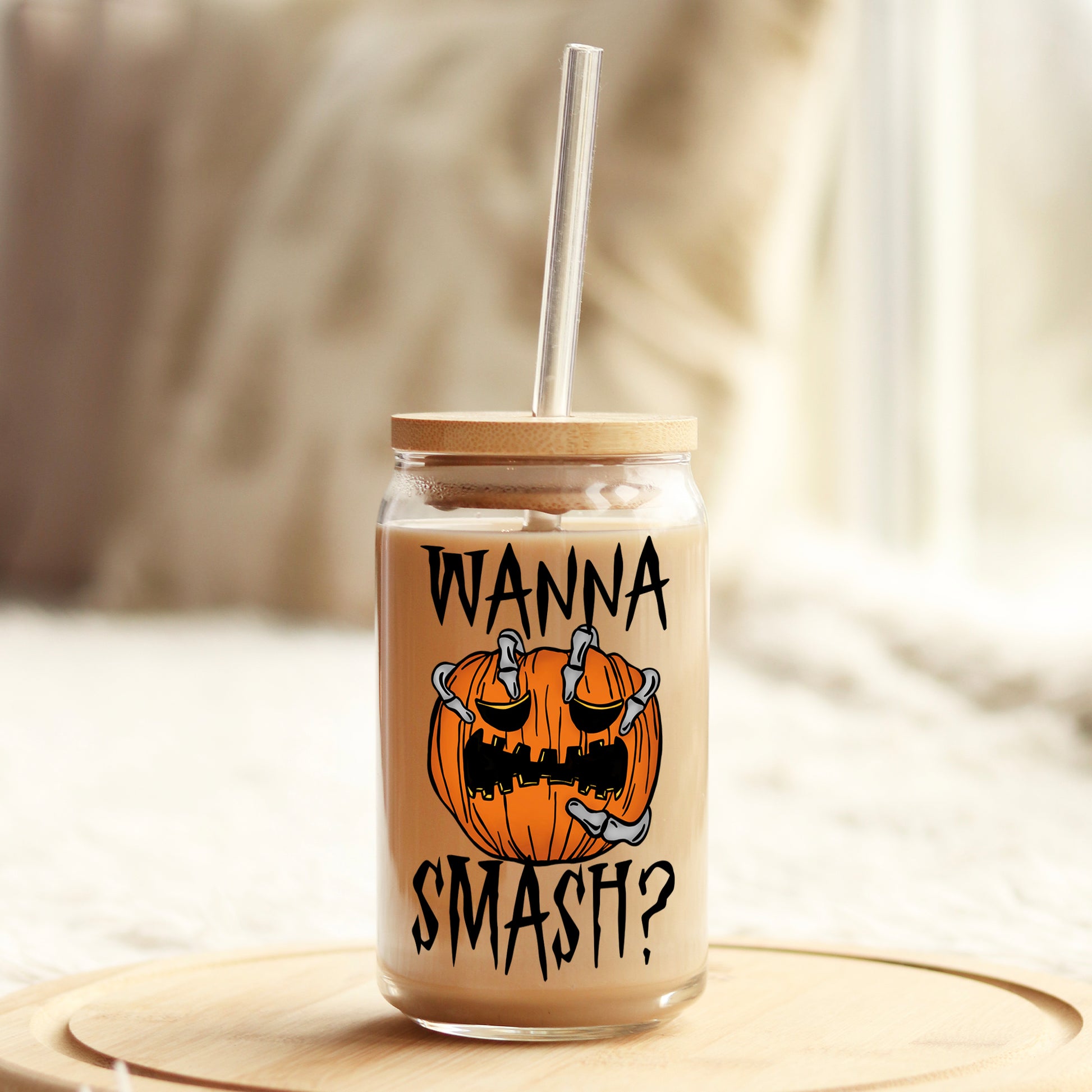 Wanna Smash 16oz Libbey Glass Can UV DTF or Sublimation Wrap - Decal - Weefers