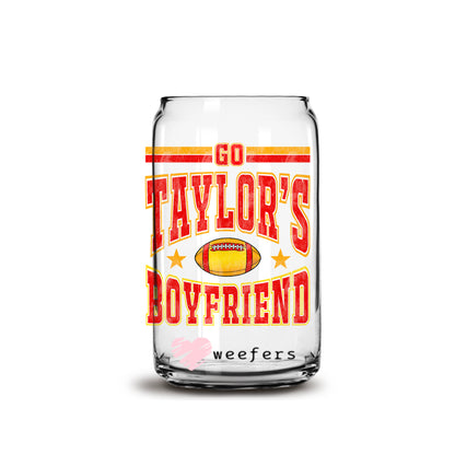 Go Taylor's Boyfriend 16oz Libbey Glass Can UV DTF or Sublimation Wrap - Decal Transfer - Weefers