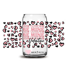 Load image into Gallery viewer, a glass jar filled with pink and black hearts

