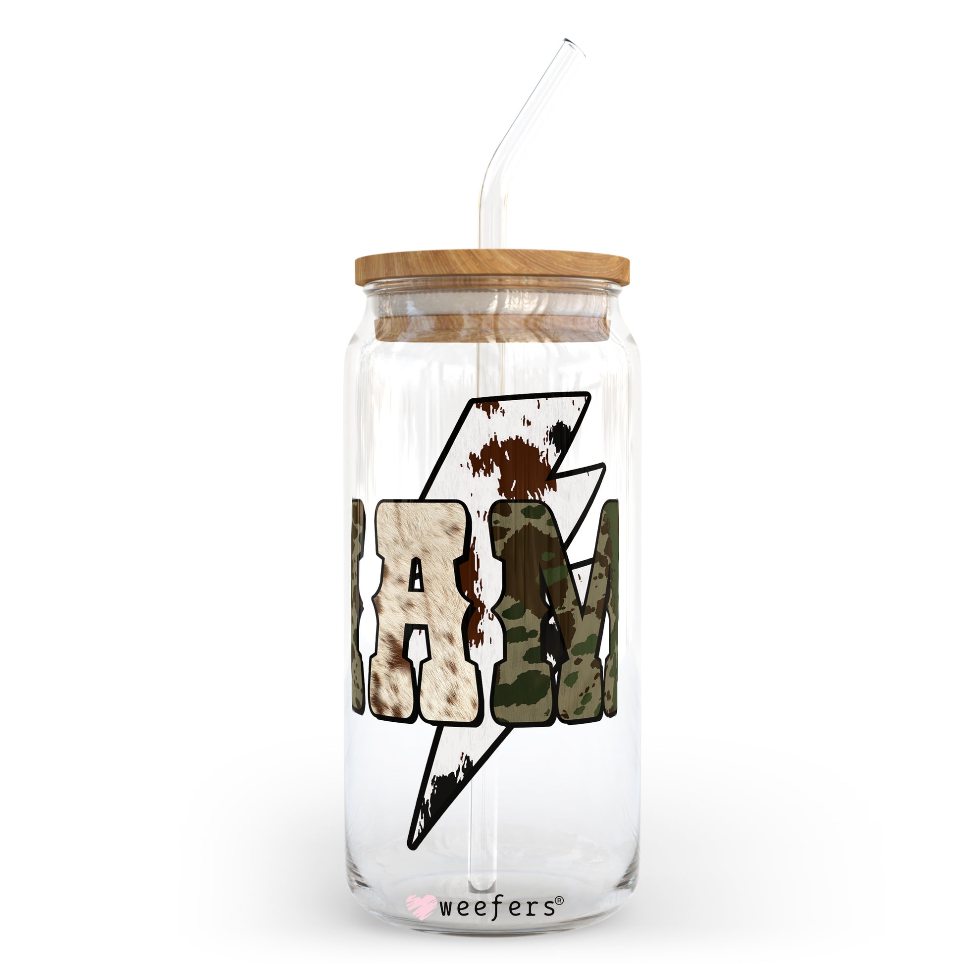 Lightening Bolt Mama 20oz Libbey Glass Can, 34oz Hip Sip, 40oz Tumbler UV DTF or Sublimation Decal Transfer - Weefers