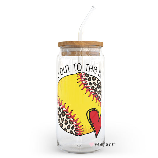 Take Me Out to the Ballpark Softball 20oz Libbey Glass Can, 34oz Hip Sip, 40oz Tumbler UV DTF or Sublimation Decal Transfer - Weefers