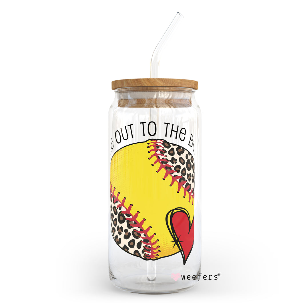 Take Me Out to the Ballpark Softball 20oz Libbey Glass Can UV-DTF or Sublimation Wrap - Decal