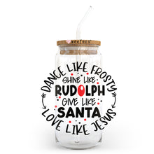 Load image into Gallery viewer, Christmas Dance Like Frosty 20oz Libbey Glass Can, 34oz Hip Sip, 40oz Tumbler UVDTF or Sublimation Decal Transfer
