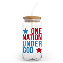 Load image into Gallery viewer, One Nation Under God 20oz Libbey Glass Can UV-DTF or Sublimation Wrap - Decal

