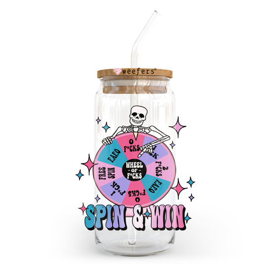 Spin and Win 20oz Libbey Glass Can UV DTF or Sublimation Wrap - Decal Transfer Weefers