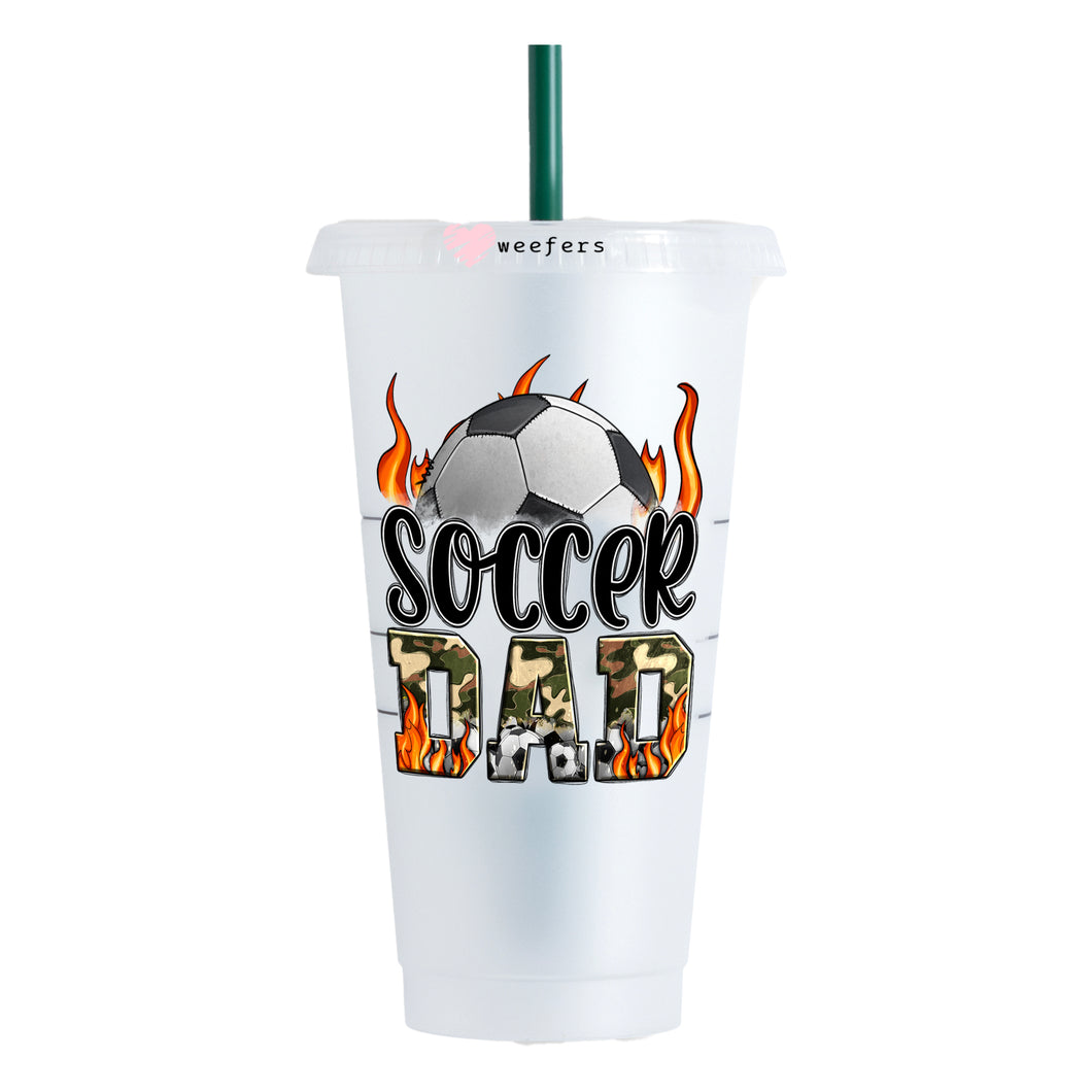 Soccer Dad 24oz UV-DTF Cold Cup Wrap - Ready to apply Decal