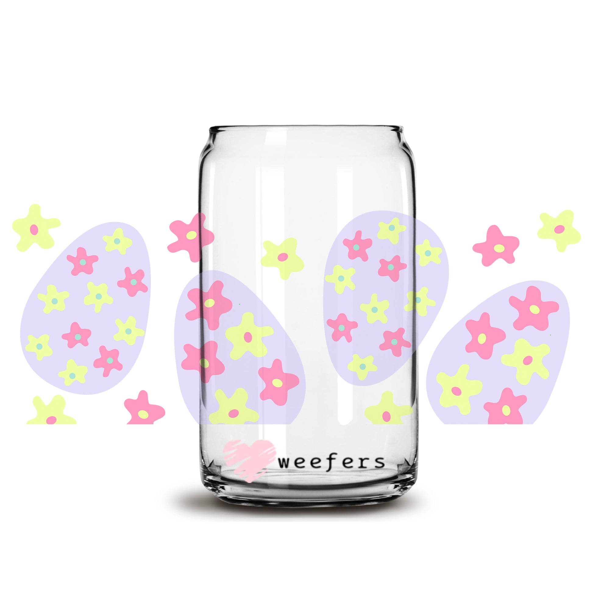 Easter Eggs 1 Libbey Glass Can Wrap UV DTF Sublimation Transfers - Weefers