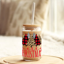 Load image into Gallery viewer, Merry Christmas 16oz Libbey Glass Can UV-DTF or Sublimation Wrap - Decal
