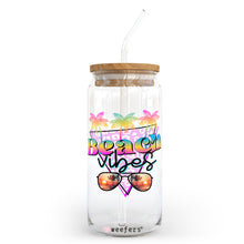 Load image into Gallery viewer, Beach Vibes 20oz Libbey Glass Can, 34oz Hip Sip, 40oz Tumbler UVDTF or Sublimation Decal Transfer

