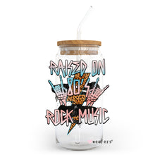 Load image into Gallery viewer, Raised on 80&#39;s Rock Music 20oz Libbey Glass Can UV-DTF or Sublimation Wrap - Decal
