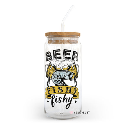 Beer Fishy Fishy 20oz Libbey Glass Can, 34oz Hip Sip, 40oz Tumbler UV DTF or Sublimation Decal Transfer - Weefers