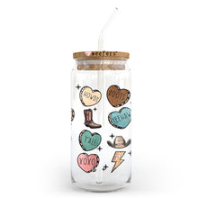 Load image into Gallery viewer, a glass jar with stickers on it
