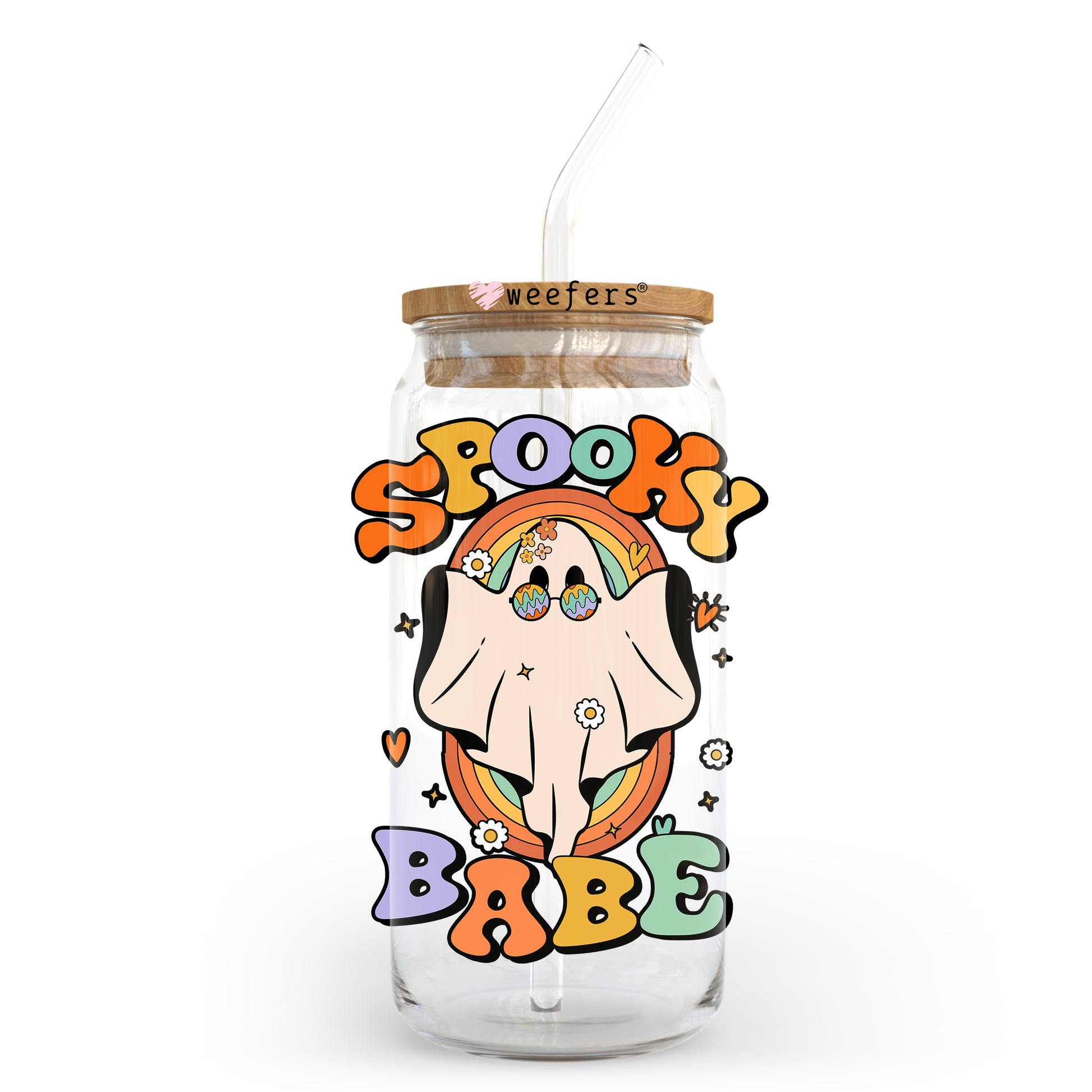 Spooky Babe Halloween 20oz Libbey Glass Can, 34oz Hip Sip, 40oz Tumbler UV DTF or Sublimation Decal Transfer - Weefers