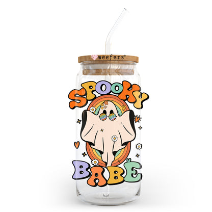 Spooky Babe Halloween 20oz Libbey Glass Can, 34oz Hip Sip, 40oz Tumbler UV DTF or Sublimation Decal Transfer - Weefers