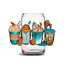 Load image into Gallery viewer, Basketball Coffee Latte Libbey Glass Can UV-DTF or Sublimation Wrap - Decal

