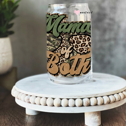 Camouflage Mama of Both 16oz Libbey Glass Can UV DTF or Sublimation Wrap - Decal - Weefers