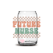 Load image into Gallery viewer, Future Nurse Nursing School Student 16oz Libbey Glass Can UV-DTF or Sublimation Wrap - Decal
