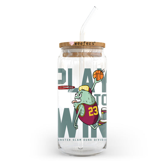 Play to Win 20oz Libbey Glass Can UV DTF or Sublimation Wrap - Decal Transfer - Weefers