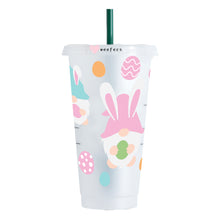 Load image into Gallery viewer, Easter Gnomes and Eggs NO HOLE 24oz Cold Cup UV-DTF Wrap - Hole - Ready to apply Wrap
