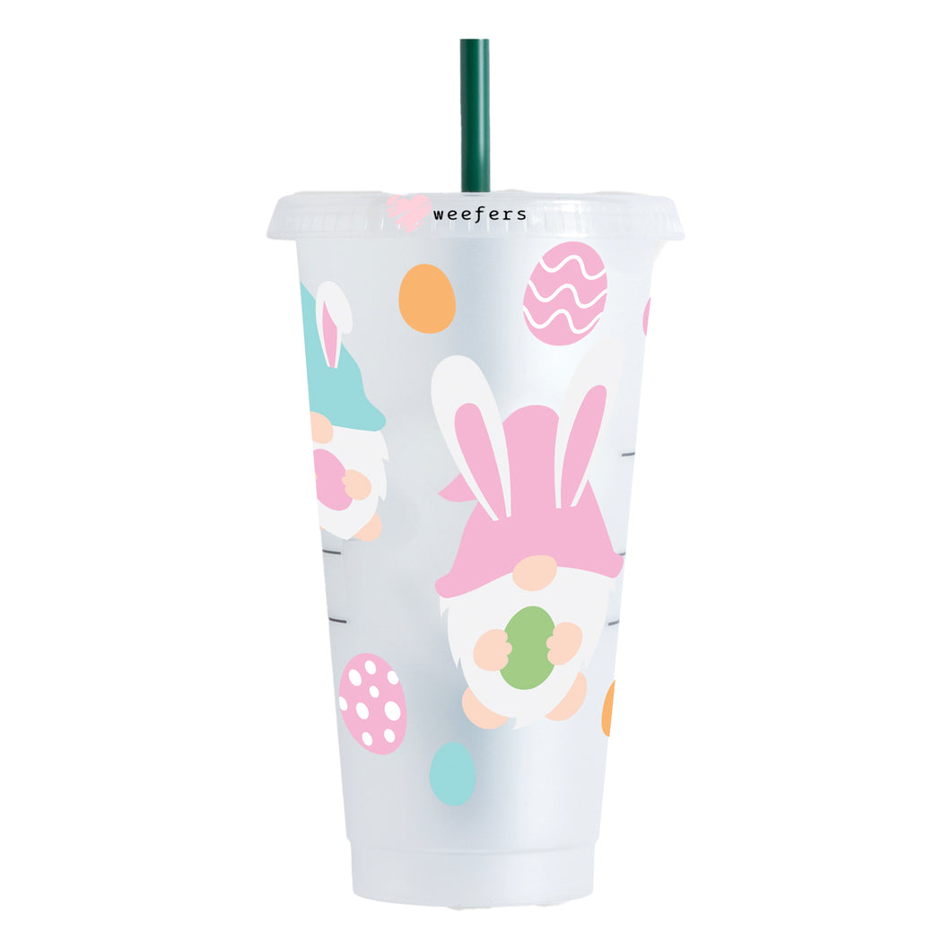 Easter Gnomes and Eggs NO HOLE 24oz Cold Cup UV-DTF Wrap - Hole - Ready to apply Wrap