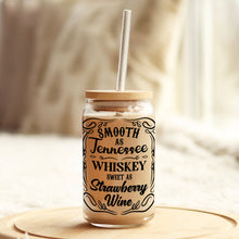 Load image into Gallery viewer, Smooth as Tennessee Whiskey 16oz Libbey Glass Can UV DTF or Sublimation Wrap - Decal - Weefers
