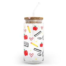 Load image into Gallery viewer, Teacher School Days 20oz Libbey Glass Can, 34oz Hip Sip, 40oz Tumbler UVDTF or Sublimation Decal Transfer
